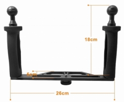 large DUAL HAND STABILIZER CAMERA TRAY GOPRO2